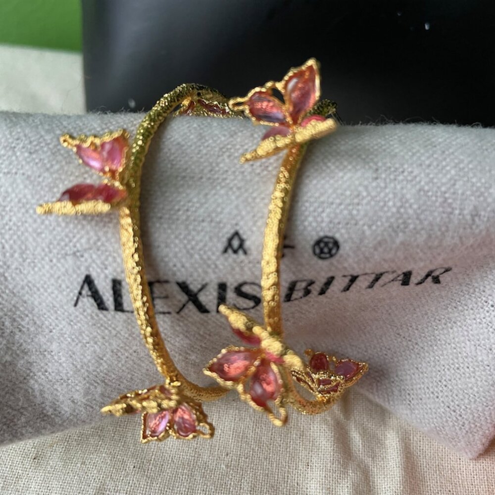 Alexis Bittar | Large Butterfly Textured Hoop Earrings